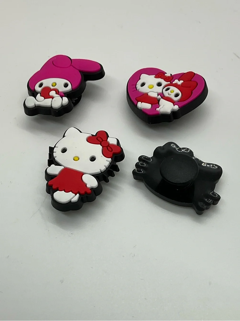 Hello Kitty & My Melody CROCS Rubber Shoe Charms Set - Lot of 4
